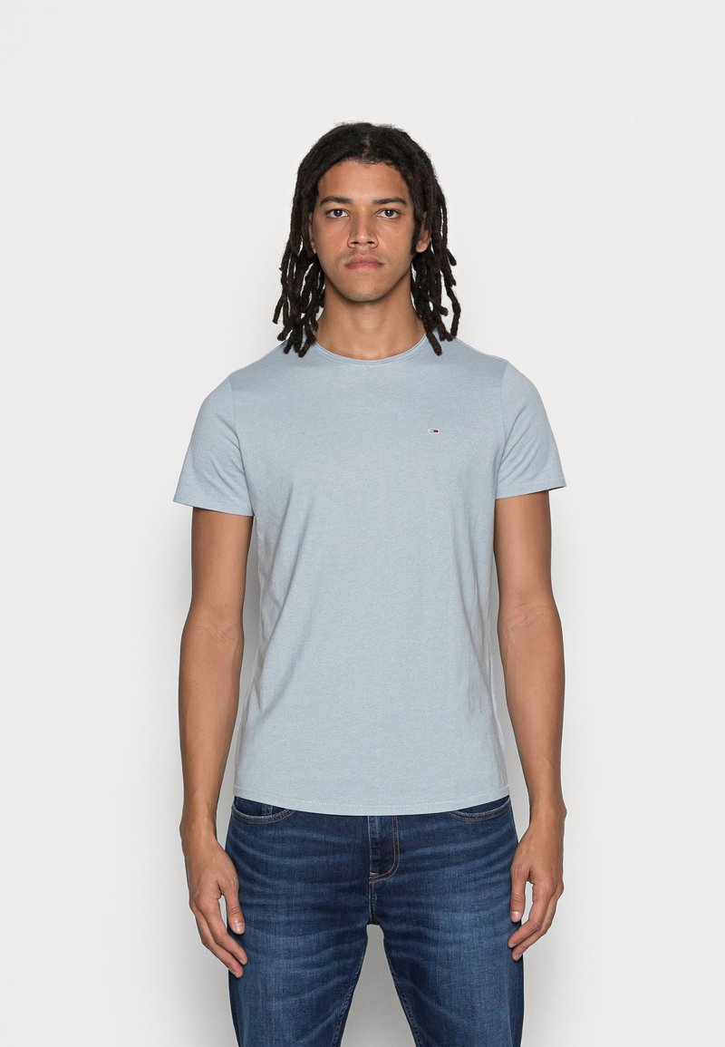 Tommy Jeans SLIM JASPE CREW NECK - T-shirt básica - cloudy