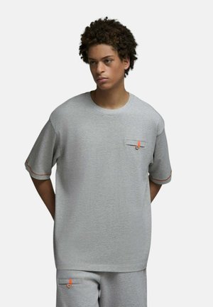 Saē, T-SHIRT AICHI GREY MEL HOMME - T-shirt basique - gris