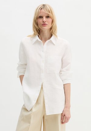 Marc O'Polo BLOUSE, EASY SHAPED, LONG SLEEVE, KENT COLLAR, CHEST POCKET, SOLID - Πουκαμίσα με κουμπιά - white