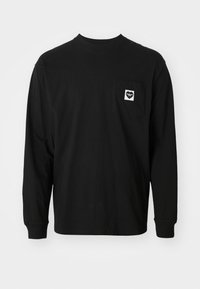 POCKET HEART - Tops ar garām piedurknēm - black