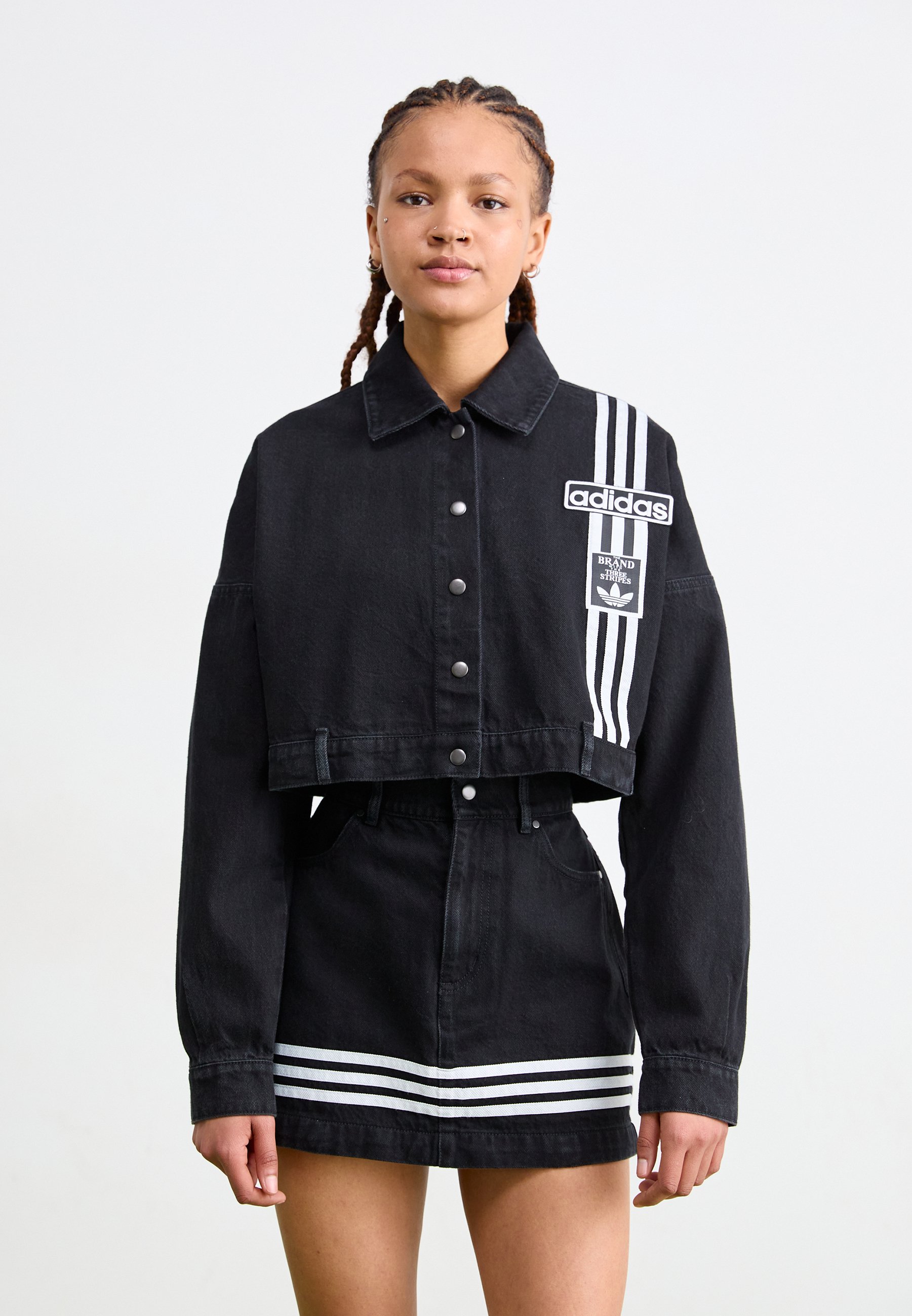 ★adidas★ Adibreak denim two-in-one skirt black adidas WMNS Adibreak Denim 2-In-1 Skirt True Black Denim