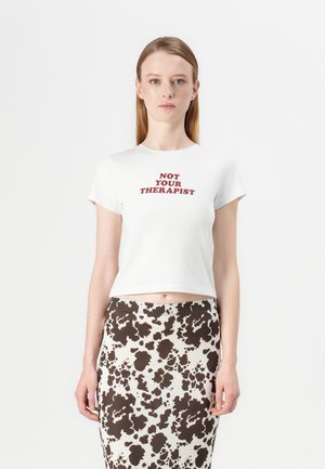 Noisy May NMMOLLY - T-Shirt print - bright white