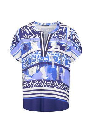 Betty Barclay, BETTY BARCLAY MIT AUFDRUCK LONGBLUSE - Bluse - blau weiß