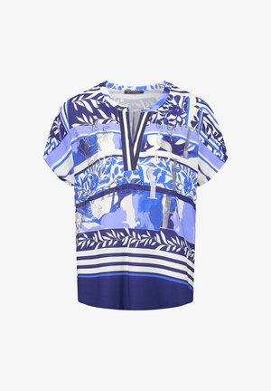 Betty Barclay, BETTY BARCLAY MIT AUFDRUCK LONGBLUSE - Bluse - blau weiß
