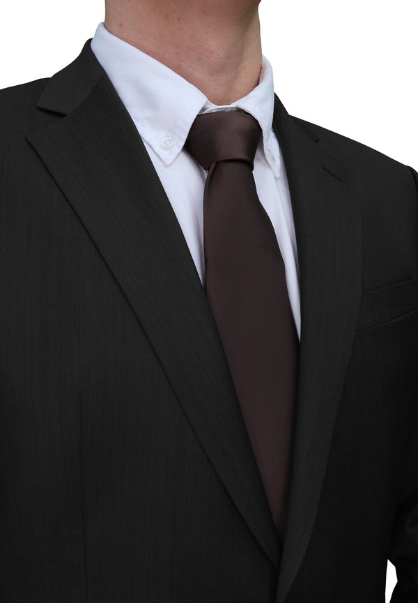 UNI 8CM BREIT - Krawatte - braun