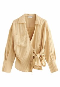 Next CRINKLE LONG SLEEVE WRAP - REGULAR FIT - Pusero - tan brown