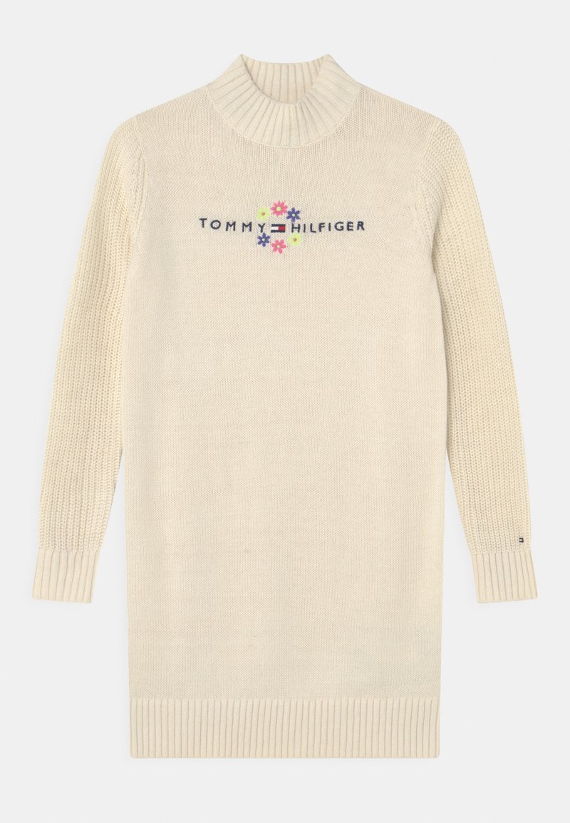 Tommy Hilfiger MOCK NECK DRESS Jumper dress ivory/offwhite