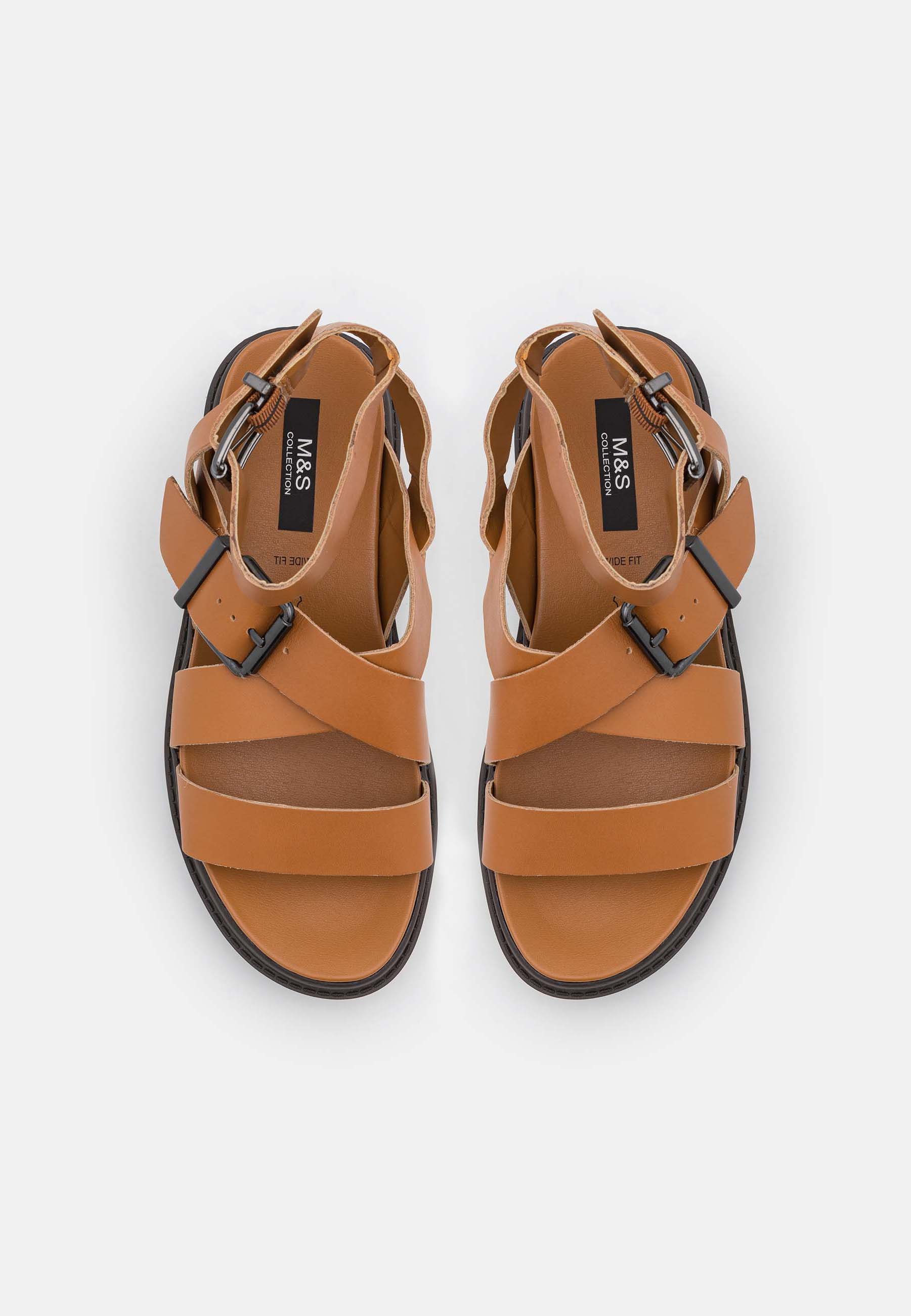 m and s tan sandals