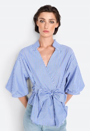 Rich & Royal V-NECK STREIFEN - Blouse - midnight blue