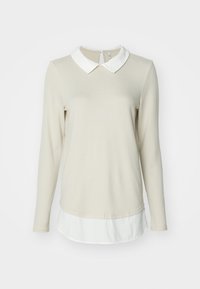 ONLELCOS SOFT - Pullover - pumice stone/white