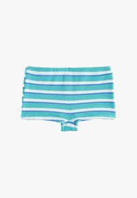 Ikke valgt, aqua blue white crinkle stripe