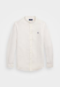 SLIM FIT LINEN SHIRT - Ing - ceramic white