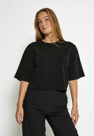 LIA  - Majica kratkih rukava s printom - black jacquard