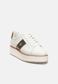 Lauren Ralph Lauren AMELIA NAPPA LEATHER PLATFORM SNEAKER - Sporta apavi - snow white/twilight