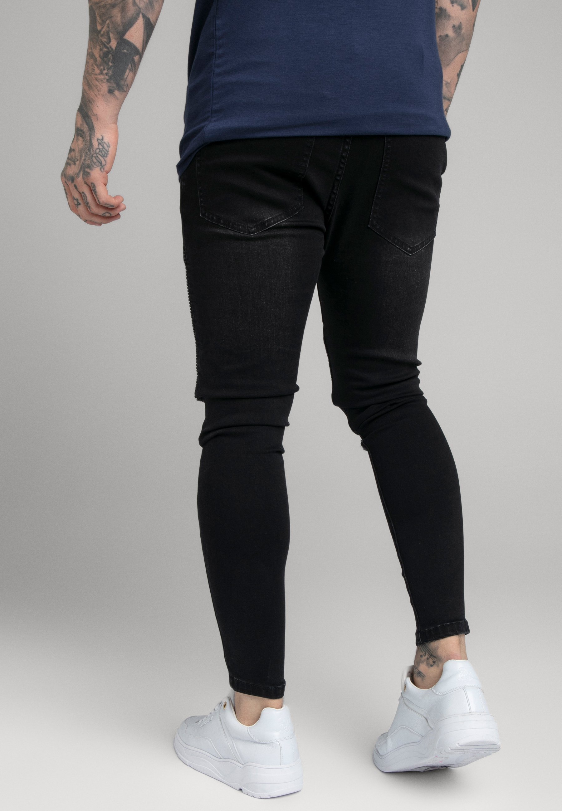 Men DISTRESSED BIKER - Jeans Skinny Fit Men DISTRESSED BIKER - Jeans Skinny Fit