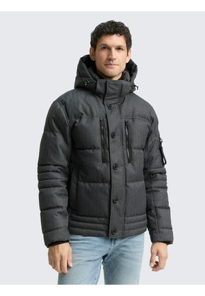 Winterjacke - anthracite melange herringbone