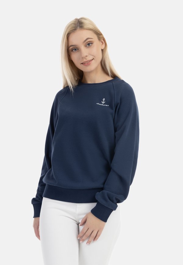 WITH ROUND NECK - Sweatshirt - marine