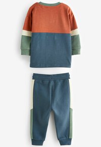 Next LONG SLEEVE COSY COLOURBLOCK AND JOGGERS SET  - Træningssæt - rust navy
