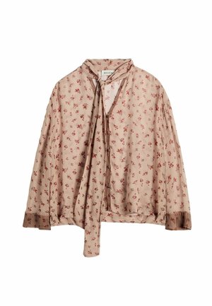 SCARF DETAIL FLOWY PRINTED - Hemdbluse - pink