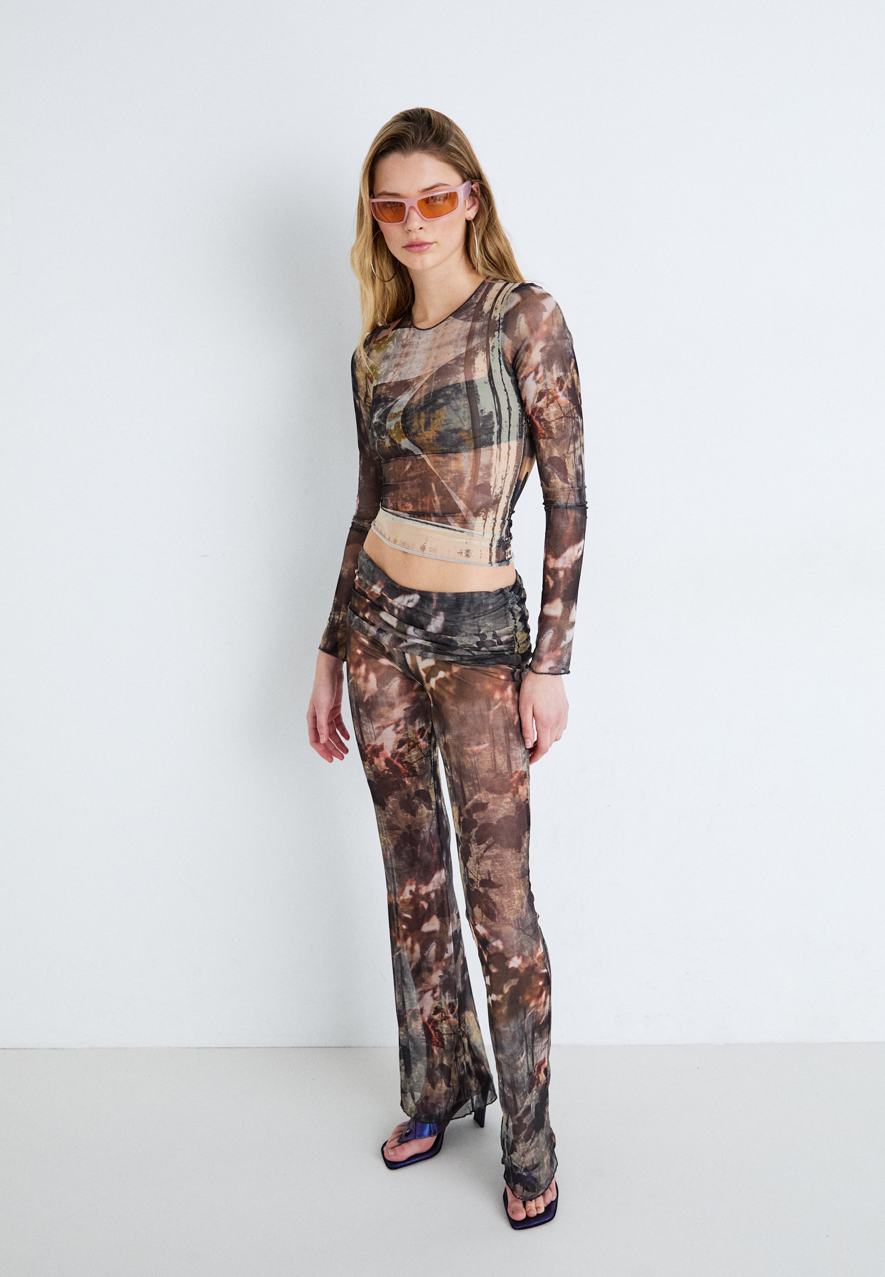 Jaded London LONG SLEEVE BORDER PRINT - Long sleeved top