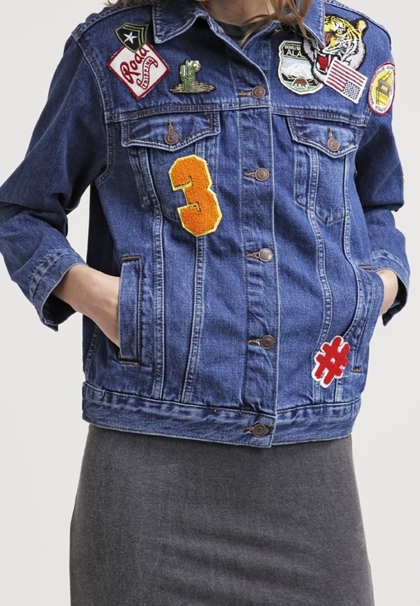 Topshop Jeansjacka - blue denim