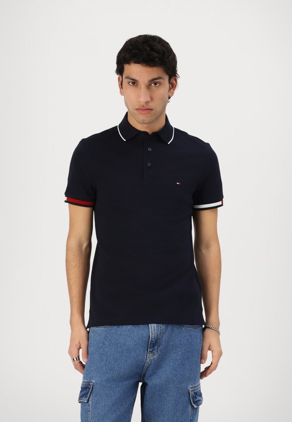 FLAG CUFF SLIM FIT - Polo shirt - desert sky