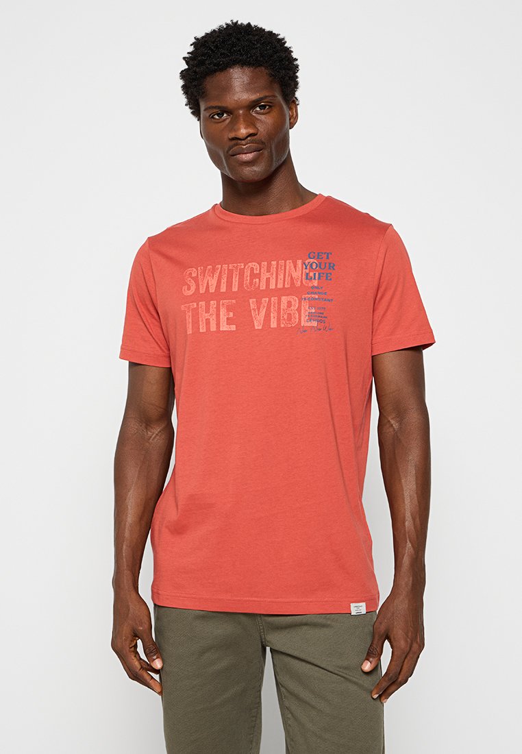 Lerros T-shirt print koraalrood