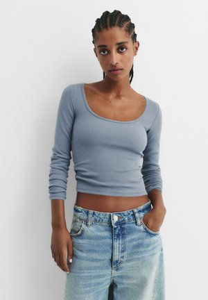 ROUND NECK  - Maglietta a manica lunga - blue-grey