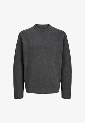 Jack & Jones PREMIUM JPRBLAMILANO STITCH CREW NECK  - Jumper - dark grey melange