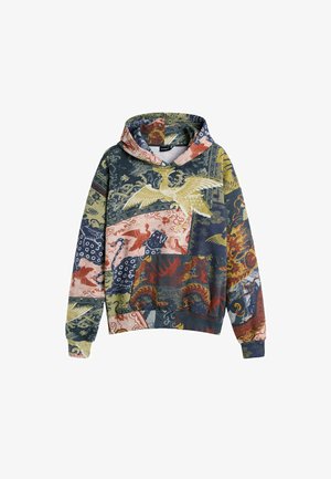 Desigual, PRINTED HOODED SWEATSHIRT - Felpa con cappuccio - blue