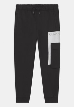 PLACED COLOR BLOCK - Pantalones deportivos - black
