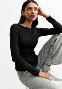 New Look - CREW NECK  - Long sleeved top - black Thumbnail Image 1