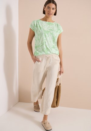 Cecil, T-SHIRT IN BURNOUT OPTIC - T-shirts print - bamboo green