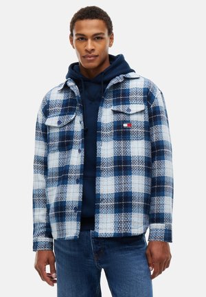 Tommy Jeans TJM CHECK OVERSHIRT EXT - Lichte jas - basic navy check