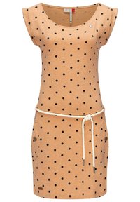 Ragwear - TAG DOTS - Vestito di maglina - beige Immagine in miniatura 1