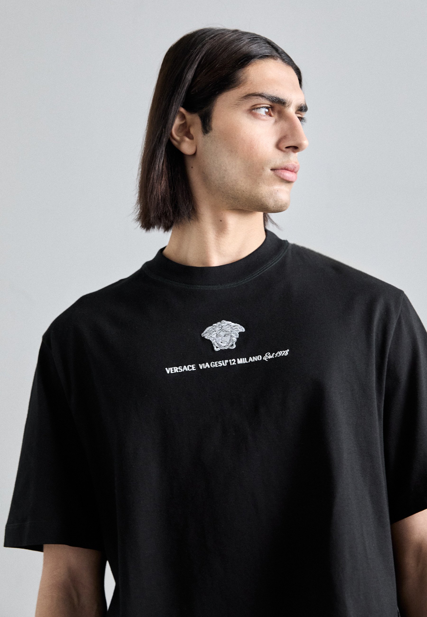 VERSACE Small Medusa Tシャツ Versace - T-shirt z nadrukiem/czarny - Zalando.pl