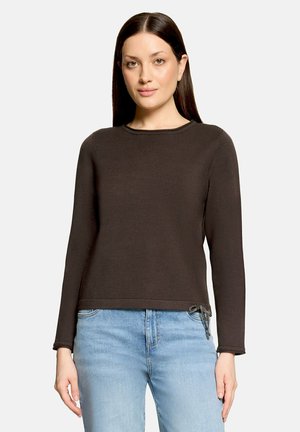Cartoon, CARTOON MIT RUNDHALSAUSSCHNITT STRICKPULLOVER - Strickpullover - dunkelbraun