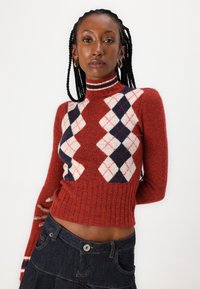 BDG Urban Outfitters ARGYLE  - Camisola - burgundy