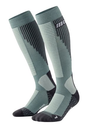 COMPRESSION COLD WEATHER - Knee high socks - blue grey