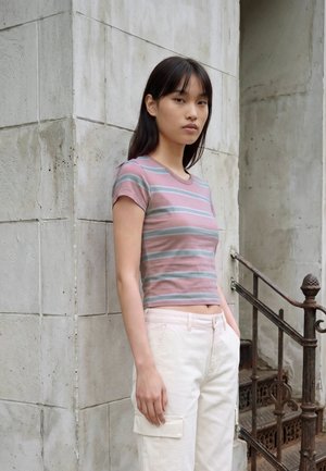 Urban Classics, T-shirt imprimé - girlypink/oceanblue
