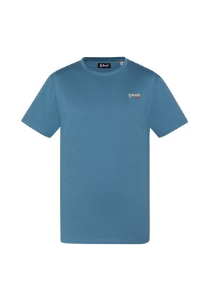 MANCHES COURTES BRODÉ - T-shirts basic - bleu jean
