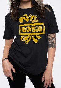 Paradiso Clothing DRAWN BAND LOGO - Print T-shirt - black