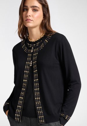 CON BORCHIE - Strickjacke - nero