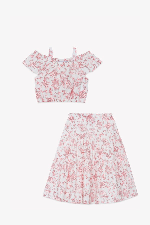 ENSEMBLE LONGA - A-line skirt - praline