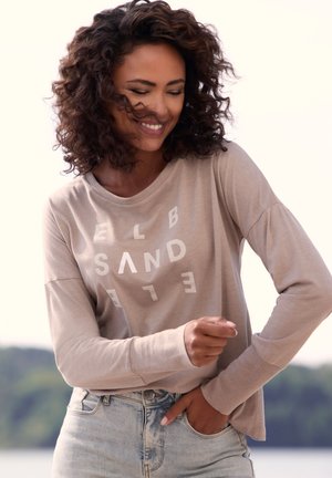 Elbsand, Long sleeved top - taupe meliert