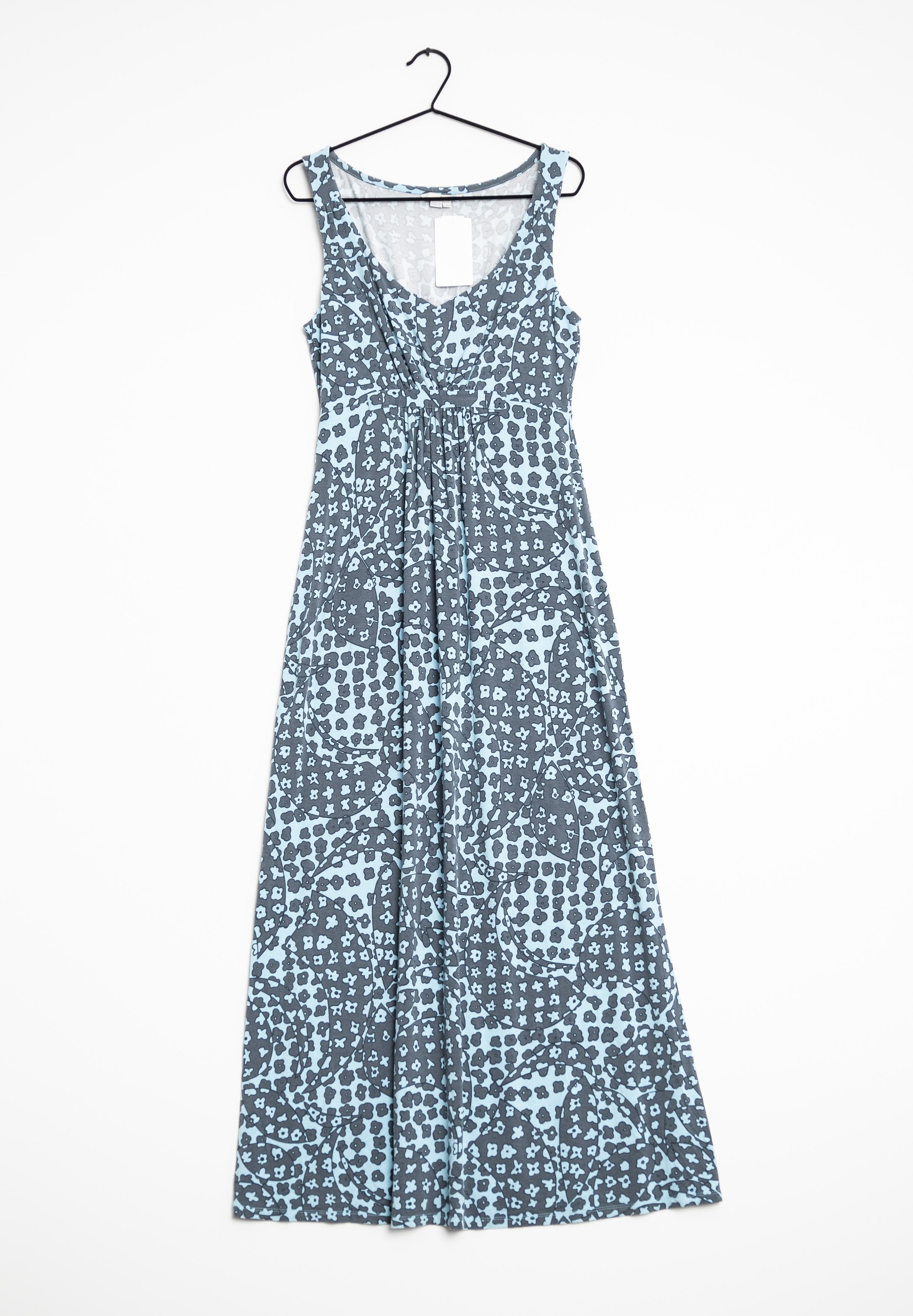 boden blue maxi dress Elena Tiered Cotton Midi Dress-Blue, Ornamental Floral