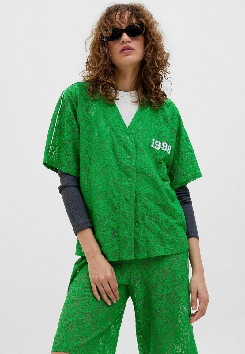 JJXX JXSTINE - Bluza z gumbi - green bee