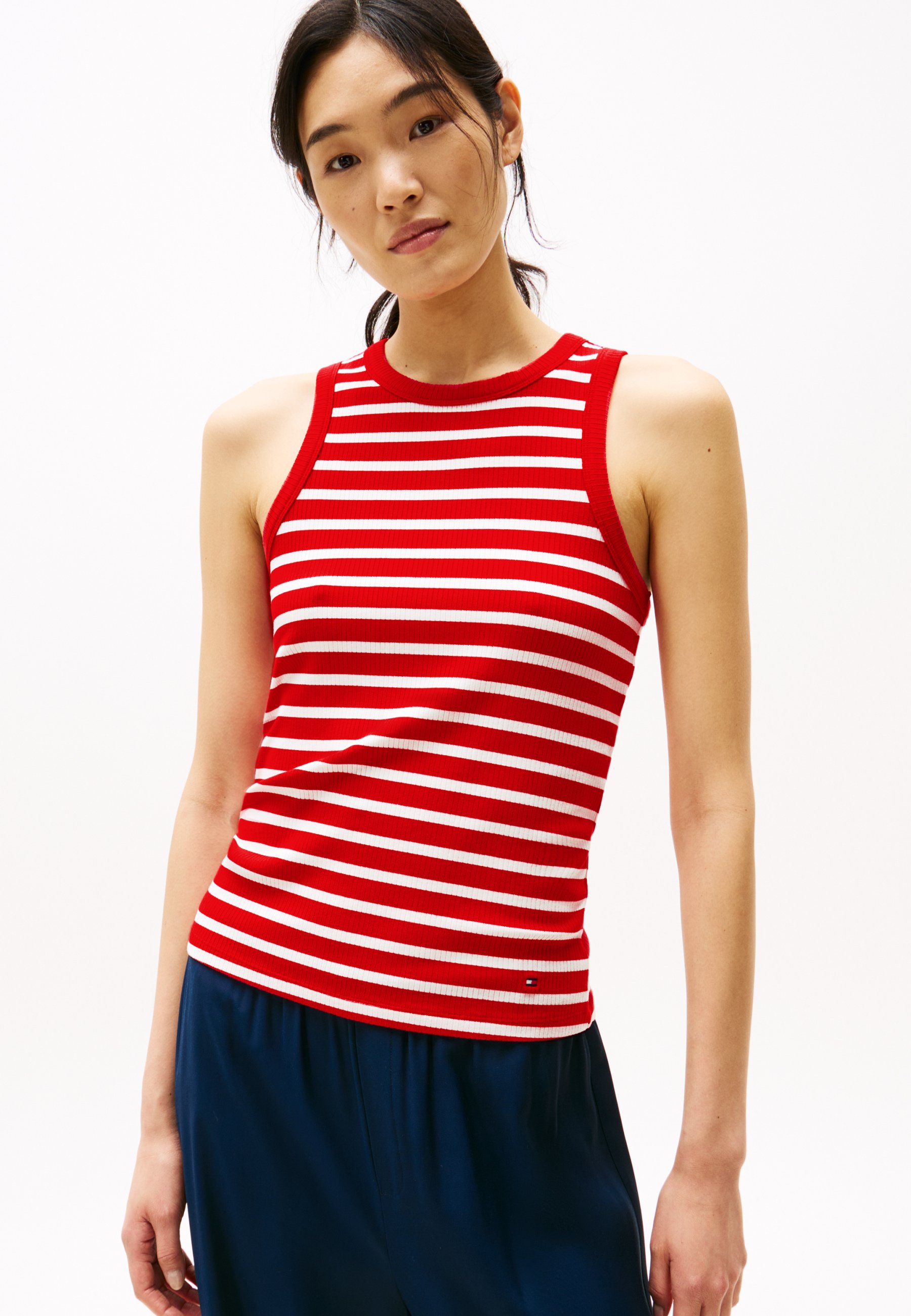 売れ筋商品|||トミー ヒルフィガー Tシャツ レディース トップス SLIM TANK - Top - primary red/ecru トミー ヒルフィガー レディース Tシャツ トップス SLIM TANK