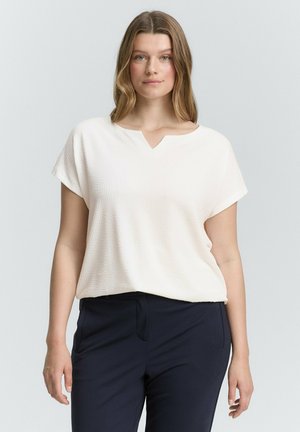 TOM TAILOR PLUS SIZE - Basic T-shirt - whisper white