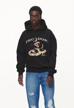 Pegador CARSON HOODIE - Hættetrøje - washed black
